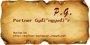 Portner Gyöngyvér névjegykártya